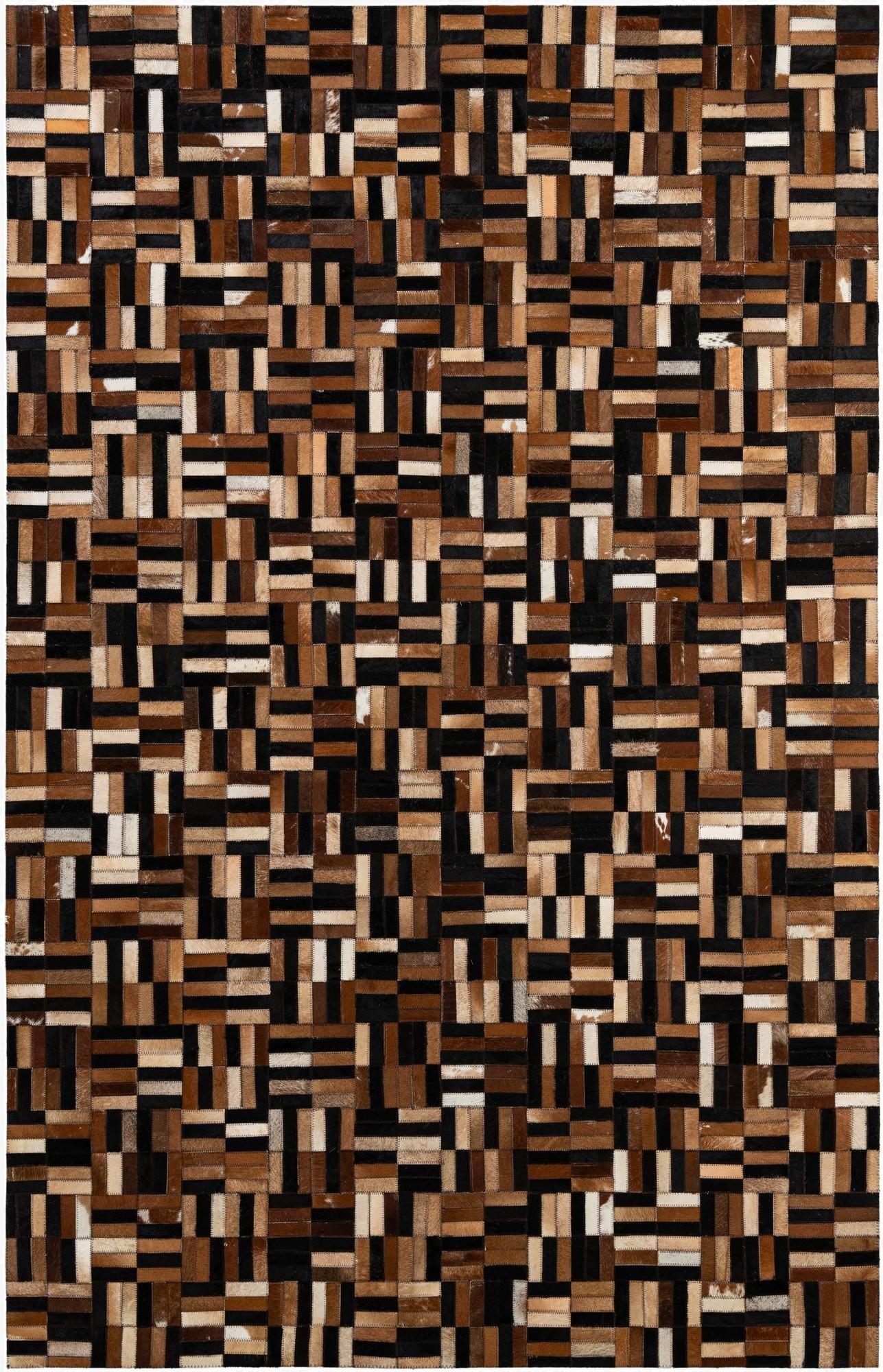 4' 11 x 7' 11 Cowhide - Patchwork Rug