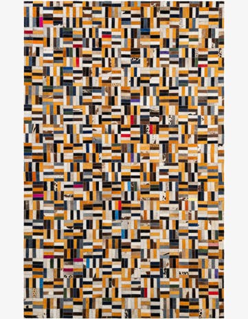 5' 2 x 8' 1 Cowhide - Patchwork Rug