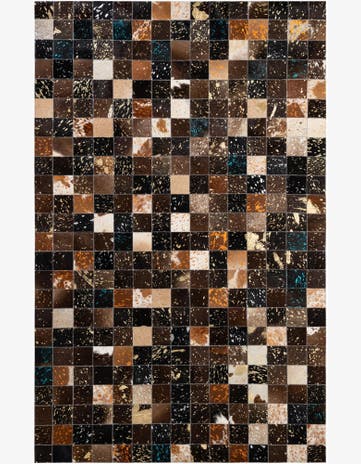 4' 11 x 7' 10 Cowhide - Patchwork Rug
