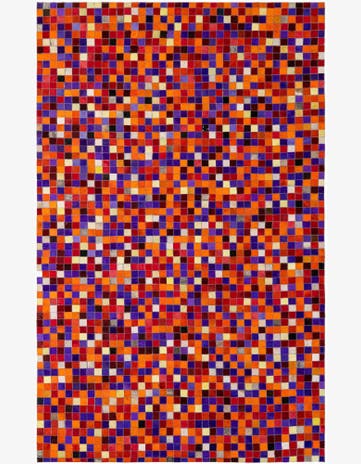 5' 2 x 8' 1 Cowhide - Patchwork Rug