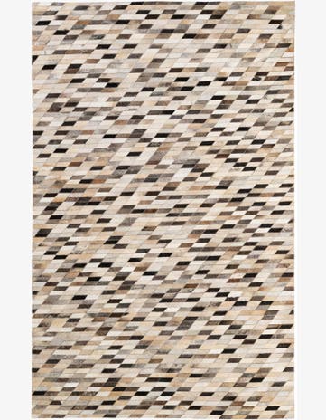 5' 1 x 7' 10 Cowhide - Patchwork Rug