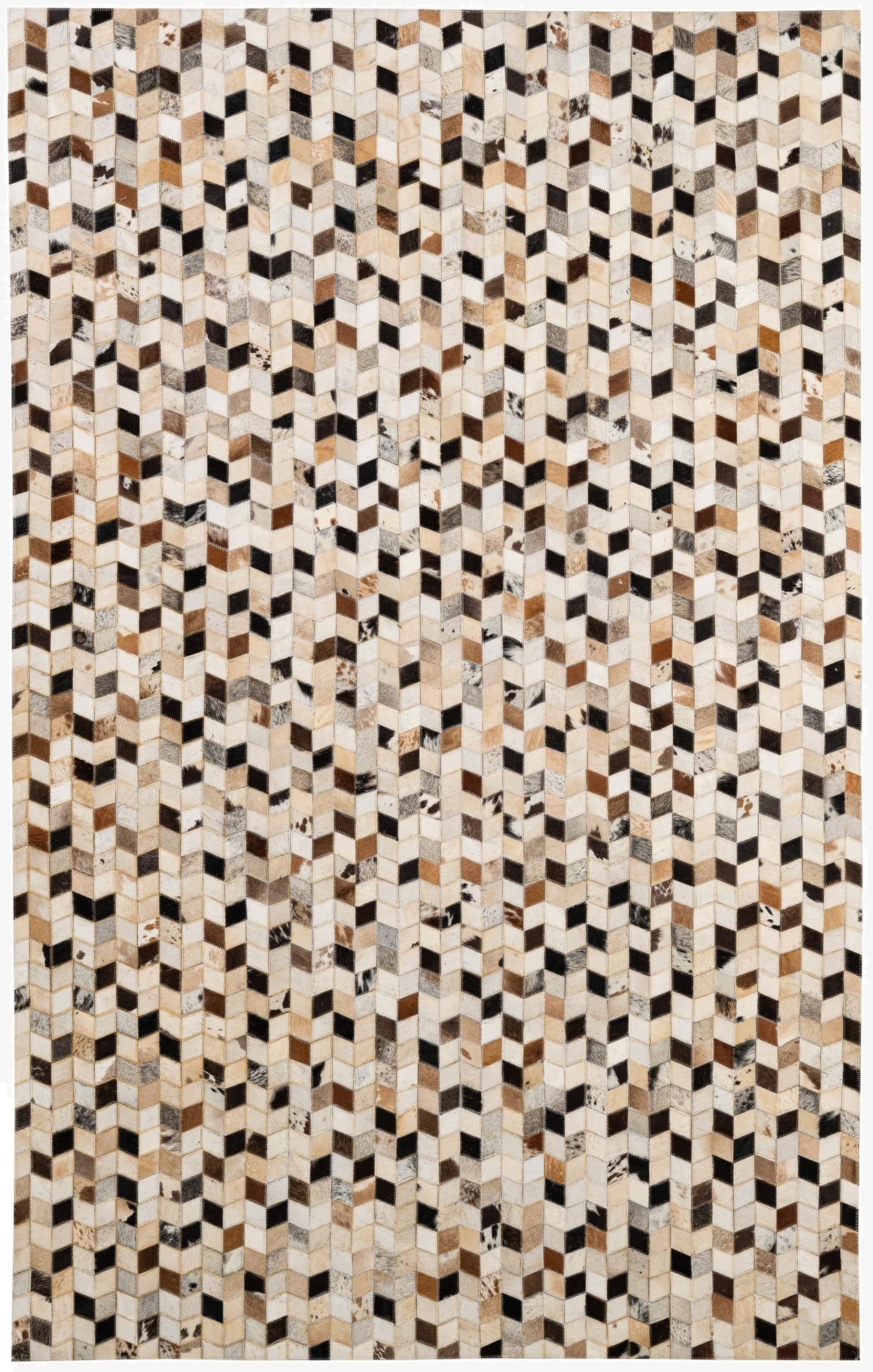5' x 7' 11 Cowhide - Patchwork Rug