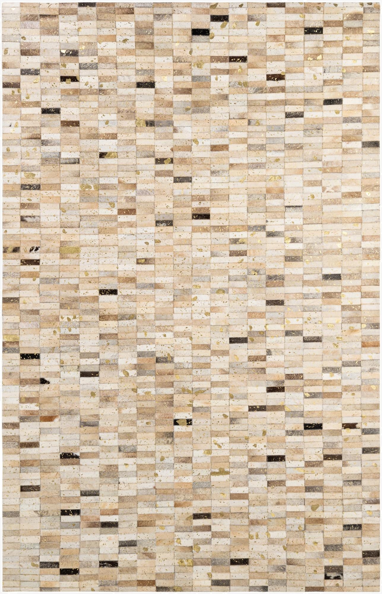5' 2 x 8' Cowhide - Patchwork Rug
