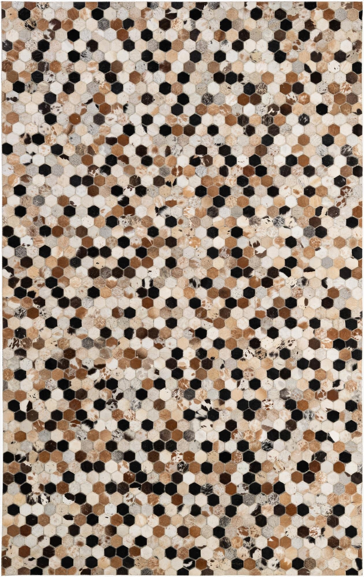 5' 1 x 7' 11 Cowhide - Patchwork Rug