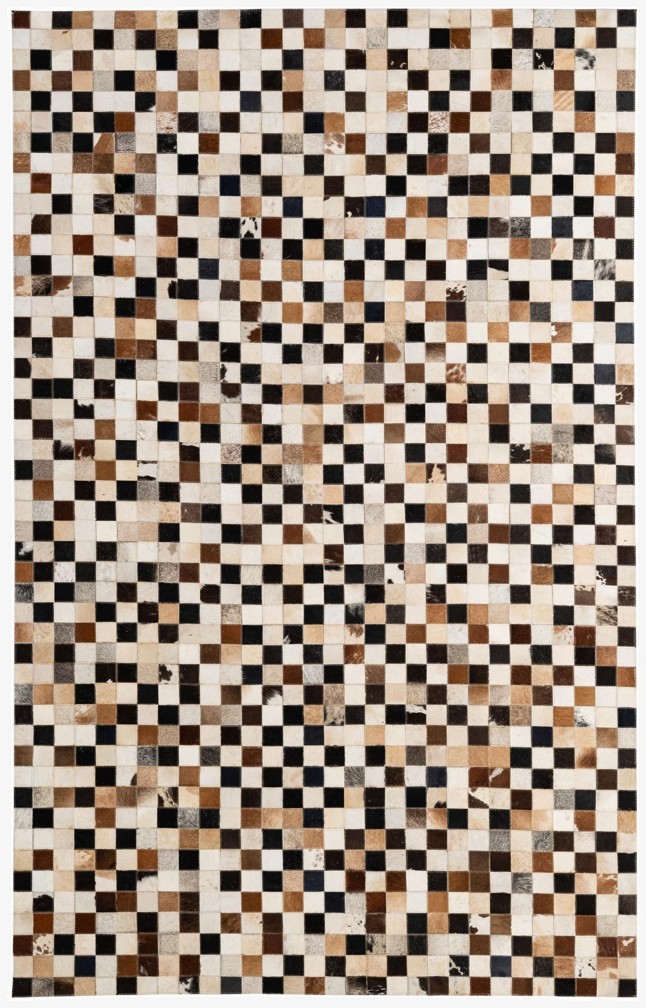 5' 1 x 8' Cowhide - Patchwork Rug