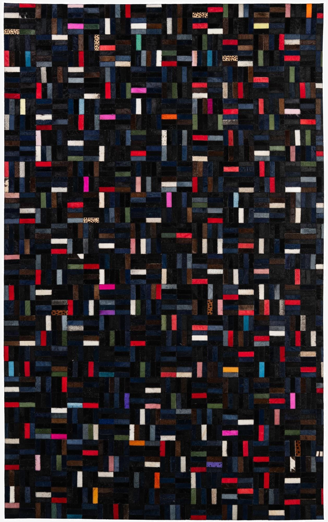 5' 1 x 8' 2 Cowhide - Patchwork Rug