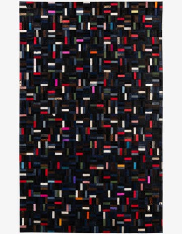 5' 1 x 8' 2 Cowhide - Patchwork Rug