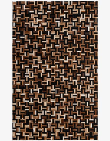 4' 11 x 8' Cowhide - Patchwork Rug