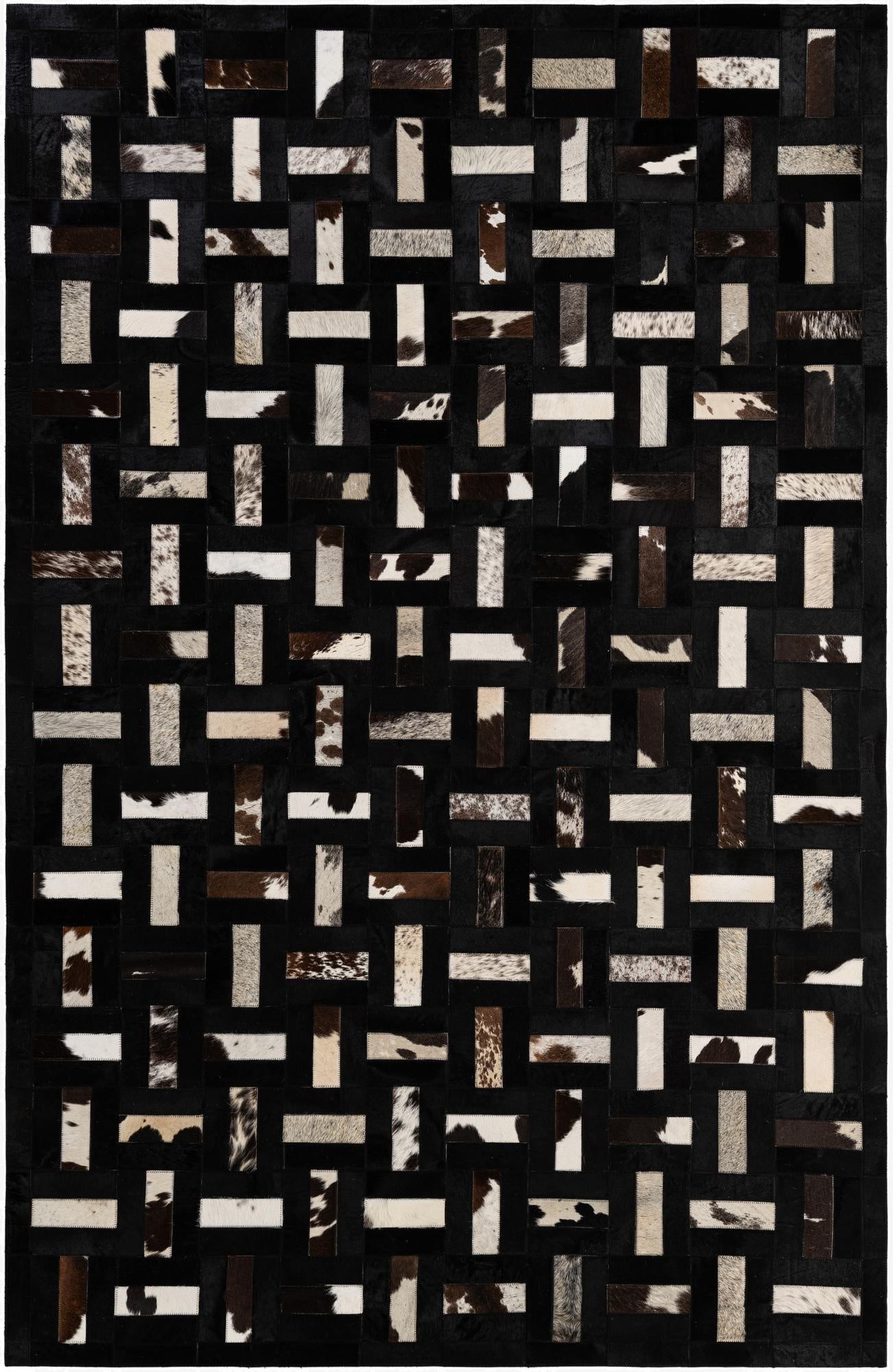 5' 3 x 8' 1 Cowhide - Patchwork Rug