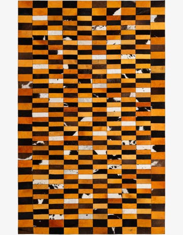 5' 1 x 8' Cowhide - Patchwork Rug