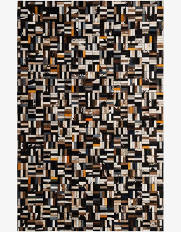 5' 1 x 8' Cowhide - Patchwork Rug