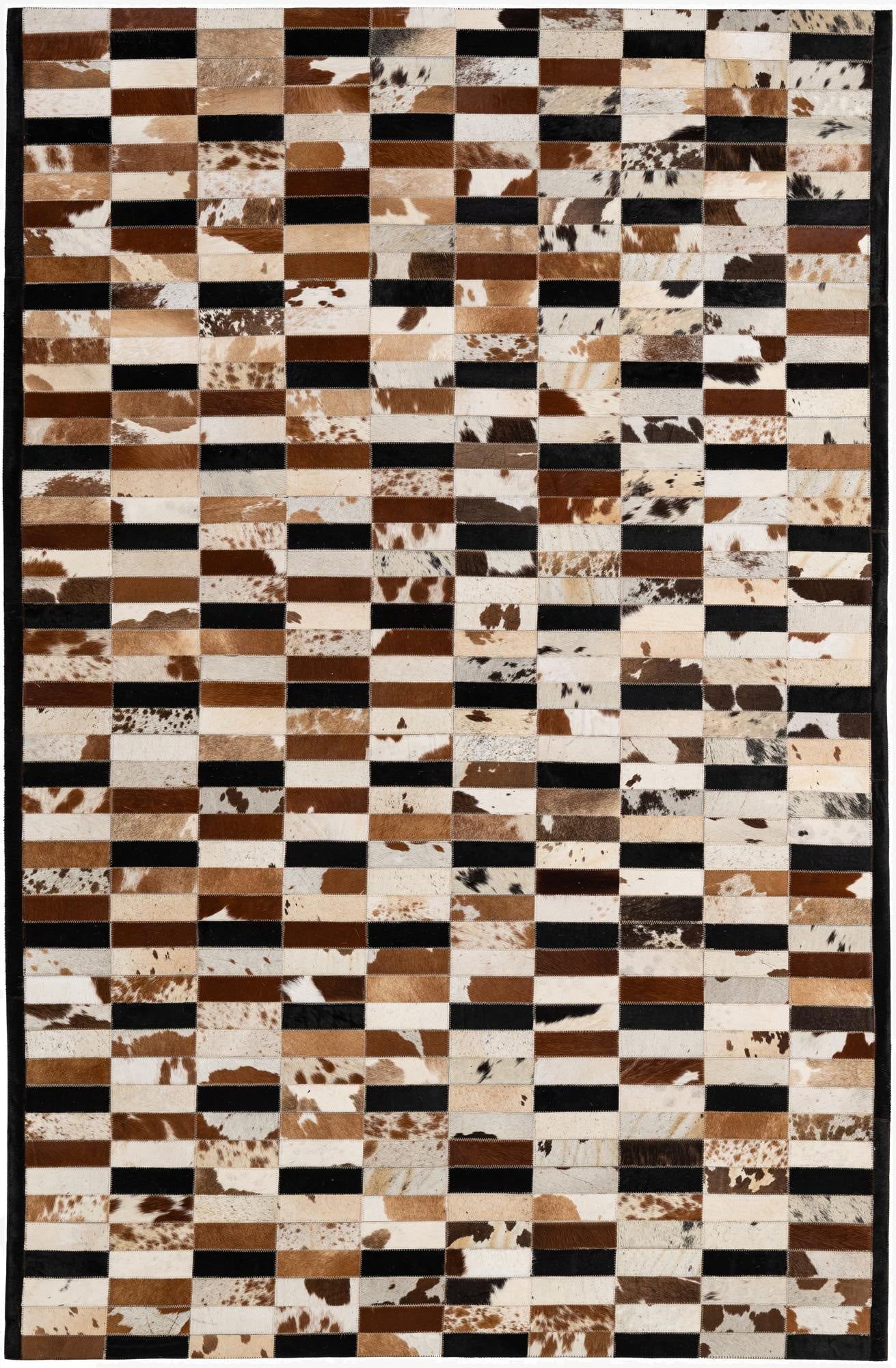 5' 2 x 7' 11 Cowhide - Patchwork Rug