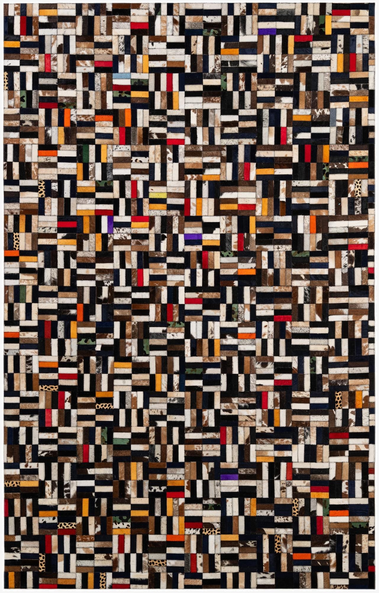 5' 1 x 8' 1 Cowhide - Patchwork Rug