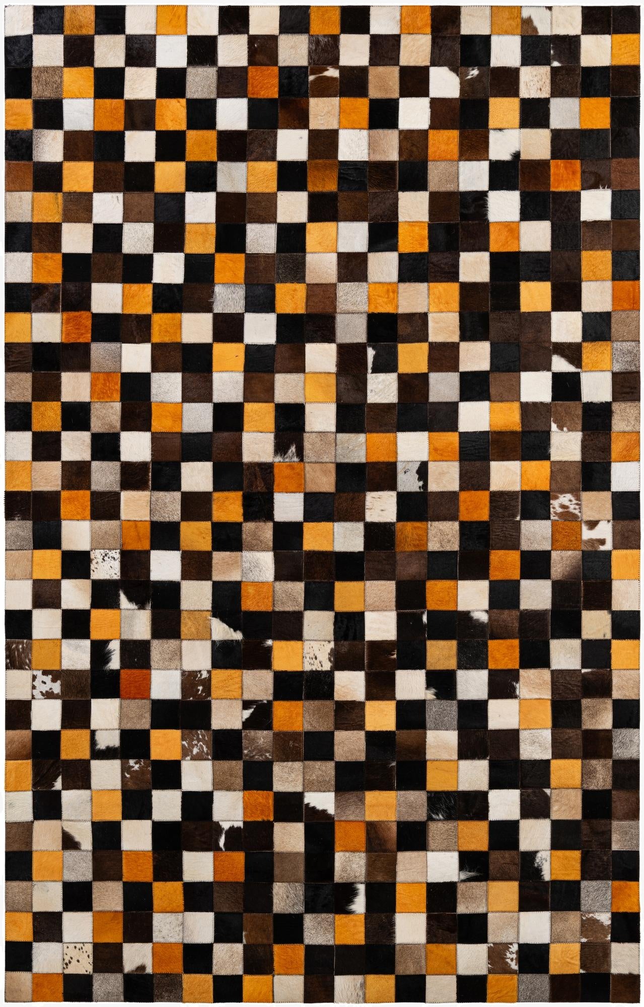 5' 1 x 8' Cowhide - Patchwork Rug