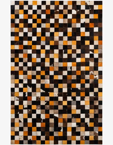 5' 1 x 8' Cowhide - Patchwork Rug