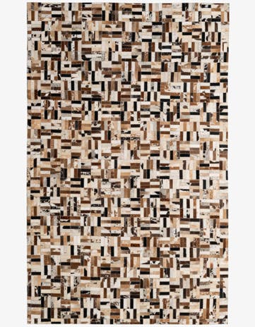 5' 1 x 8' Cowhide - Patchwork Rug