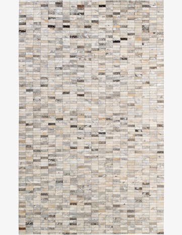 5' 1 x 8' 1 Cowhide - Patchwork Rug