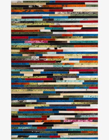 5' 1 x 8' Cowhide - Patchwork Rug