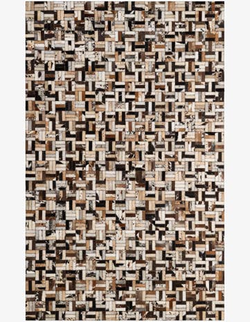 4' 11 x 7' 10 Cowhide - Patchwork Rug