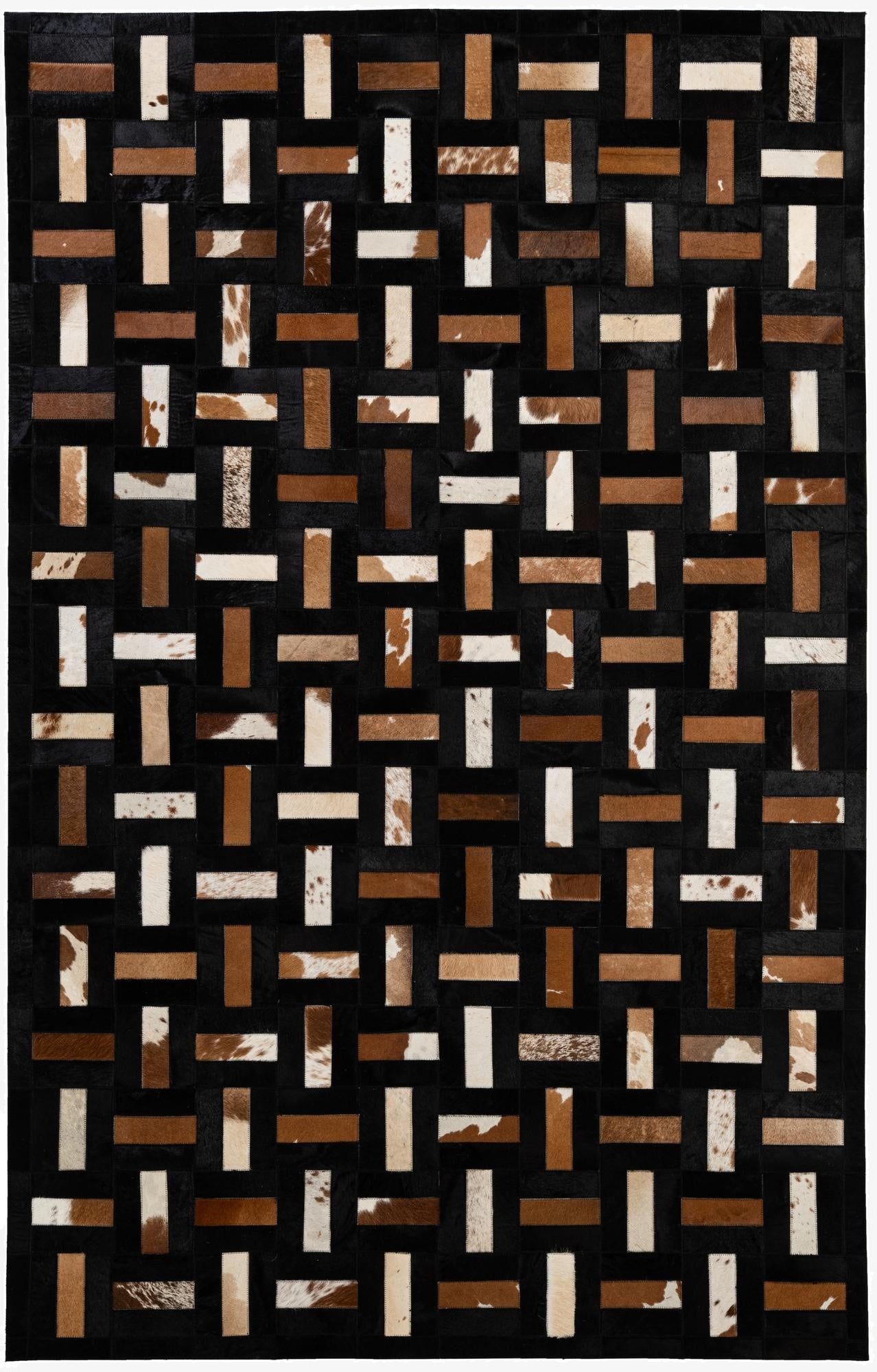 5' 3 x 8' 1 Cowhide - Patchwork Rug