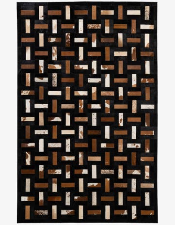 5' 3 x 8' 1 Cowhide - Patchwork Rug