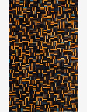 4' 11 x 7' 10 Cowhide - Patchwork Rug