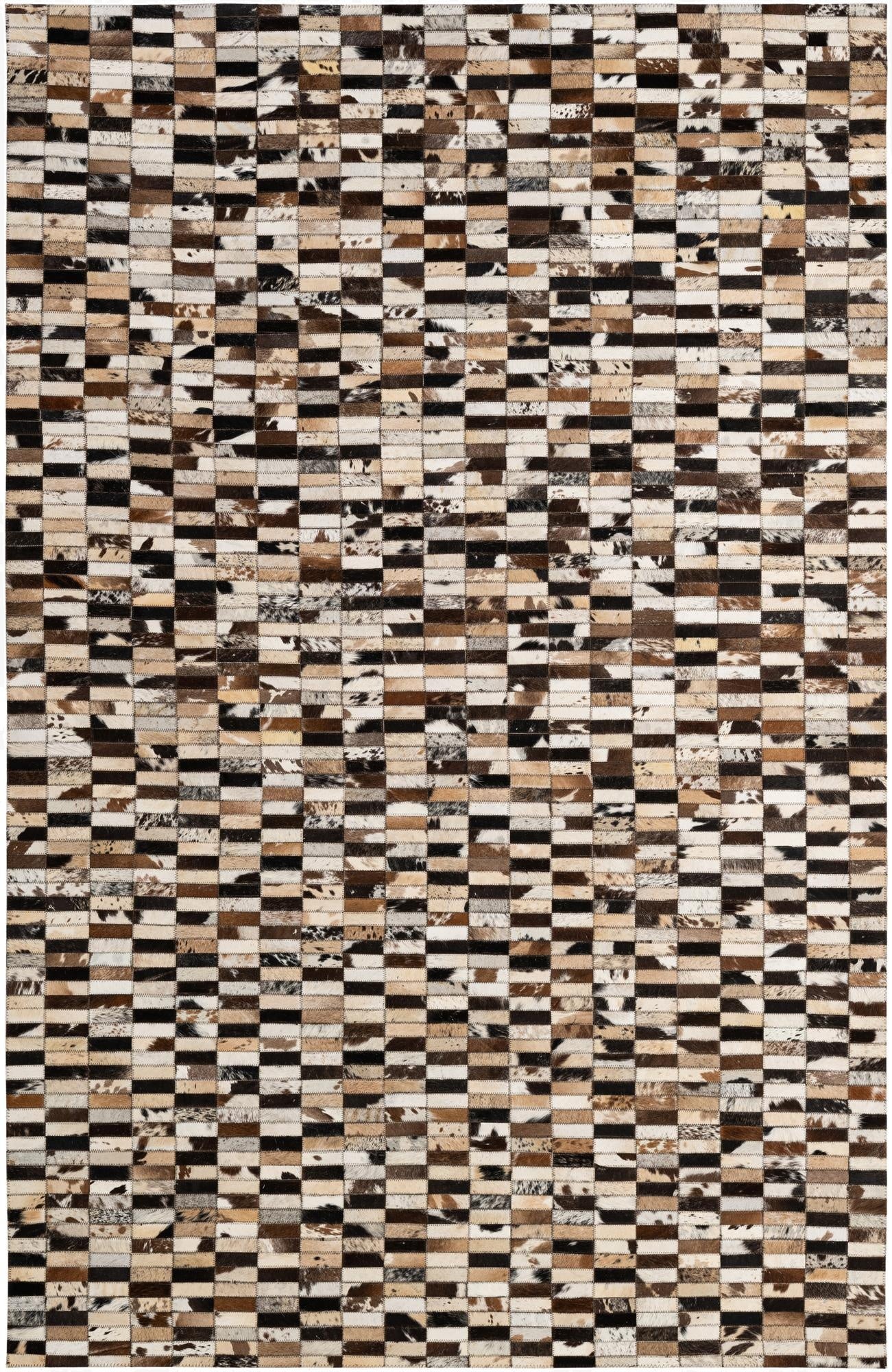 5' 3 x 8' Cowhide - Patchwork Rug