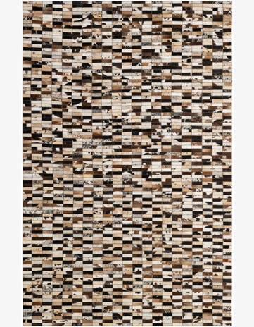 5' 3 x 8' Cowhide - Patchwork Rug