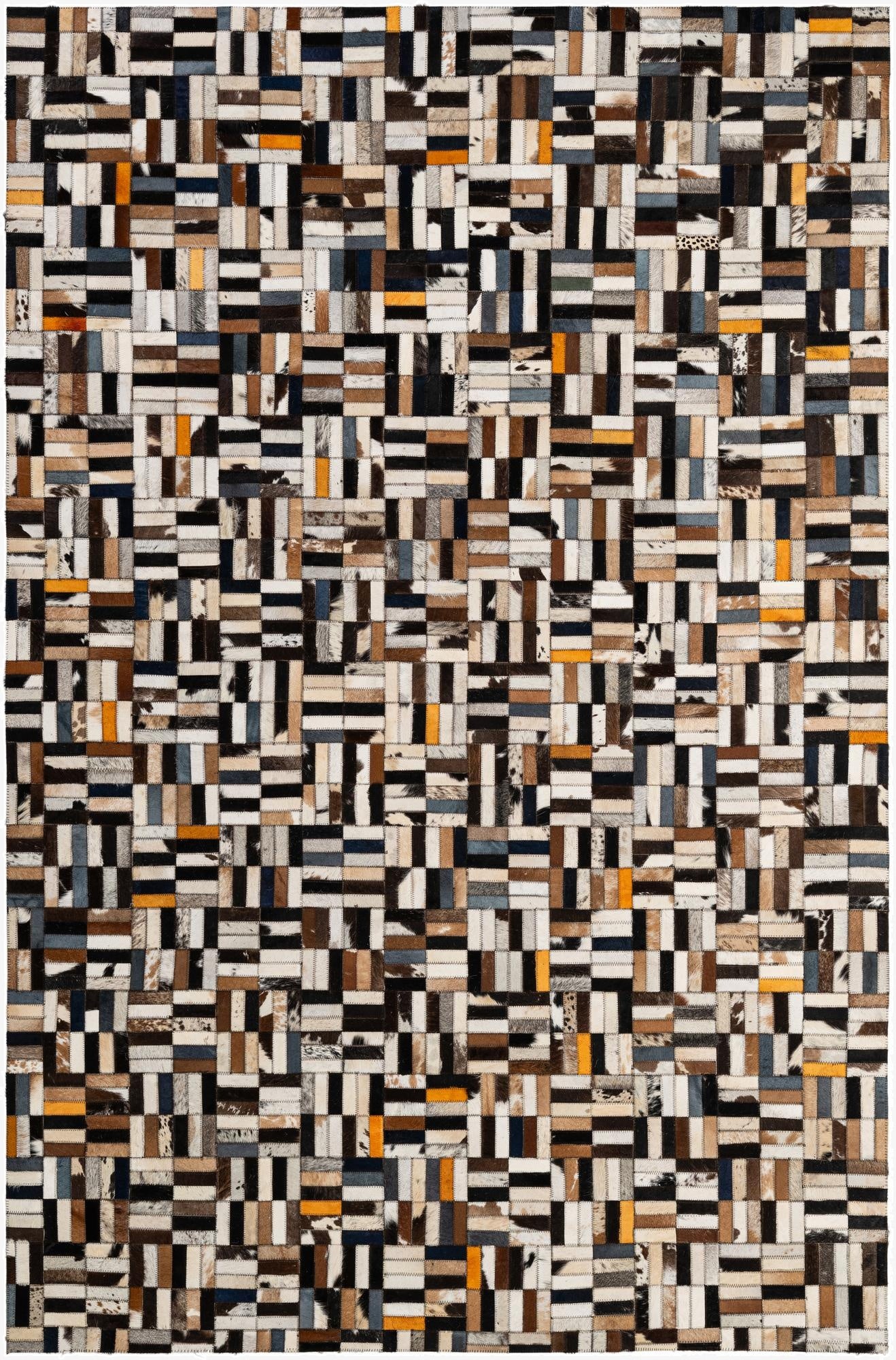 5' 3 x 8' Cowhide - Patchwork Rug