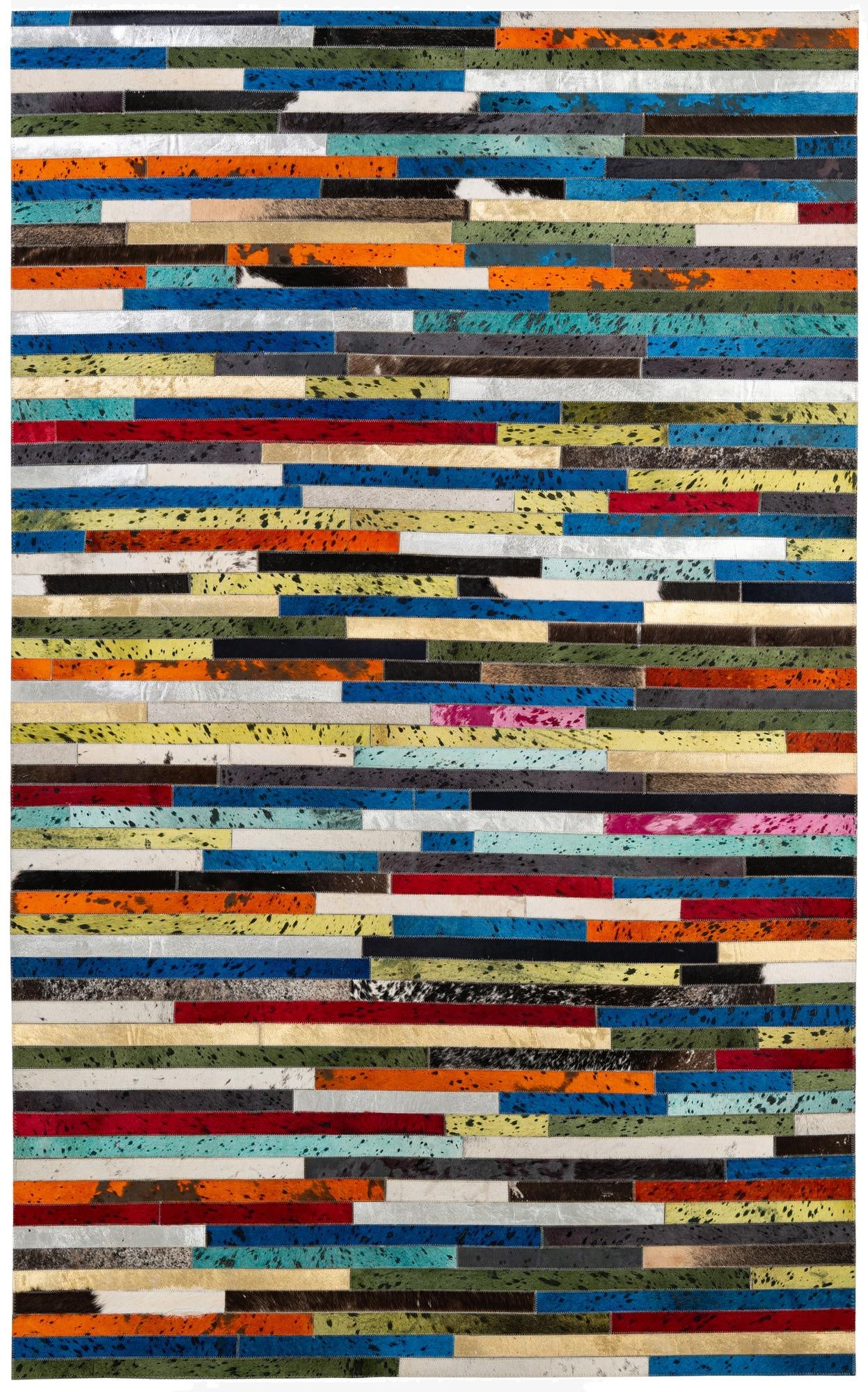 5' 1 x 8' 1 Cowhide - Patchwork Rug