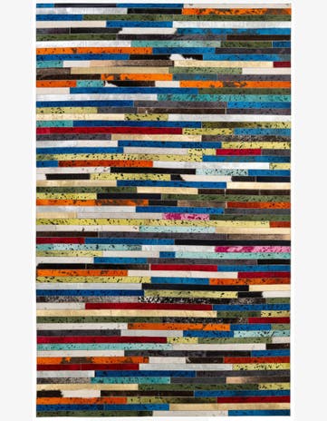 5' 1 x 8' 1 Cowhide - Patchwork Rug