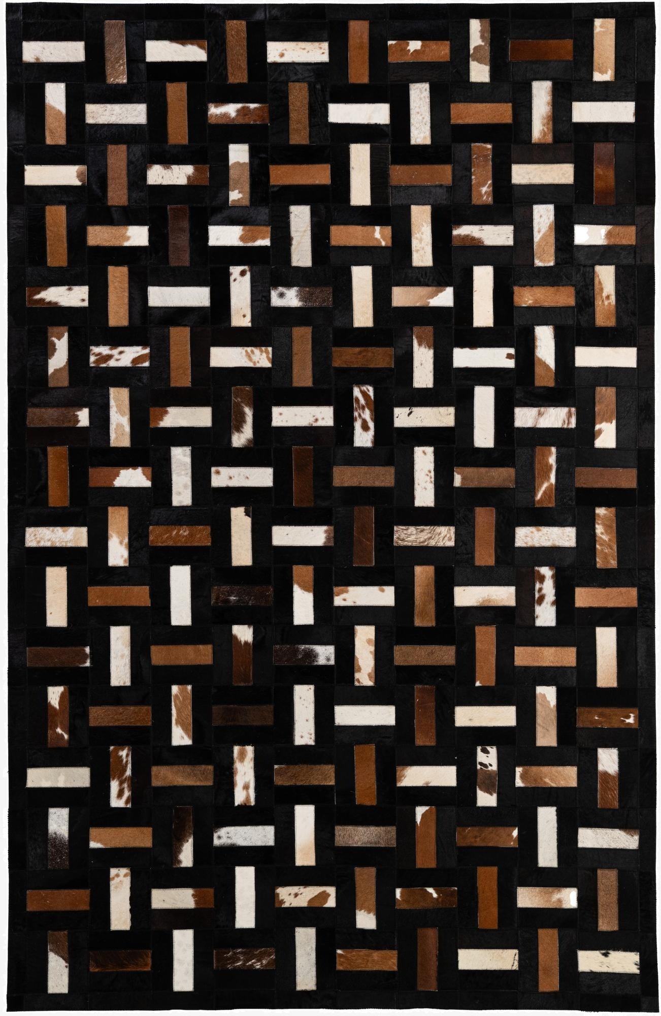 5' 3 x 8' 1 Cowhide - Patchwork Rug