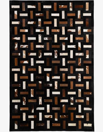 5' 3 x 8' 1 Cowhide - Patchwork Rug