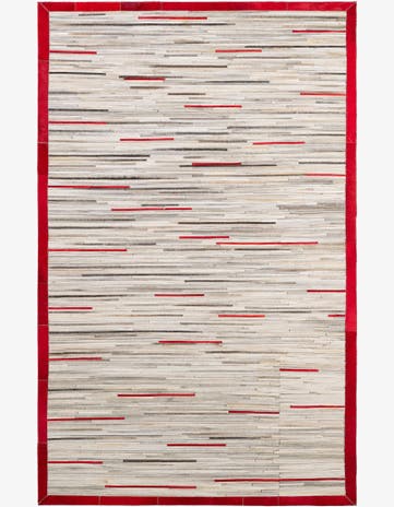 5' 3 x 8' 2 Cowhide - Patchwork Rug