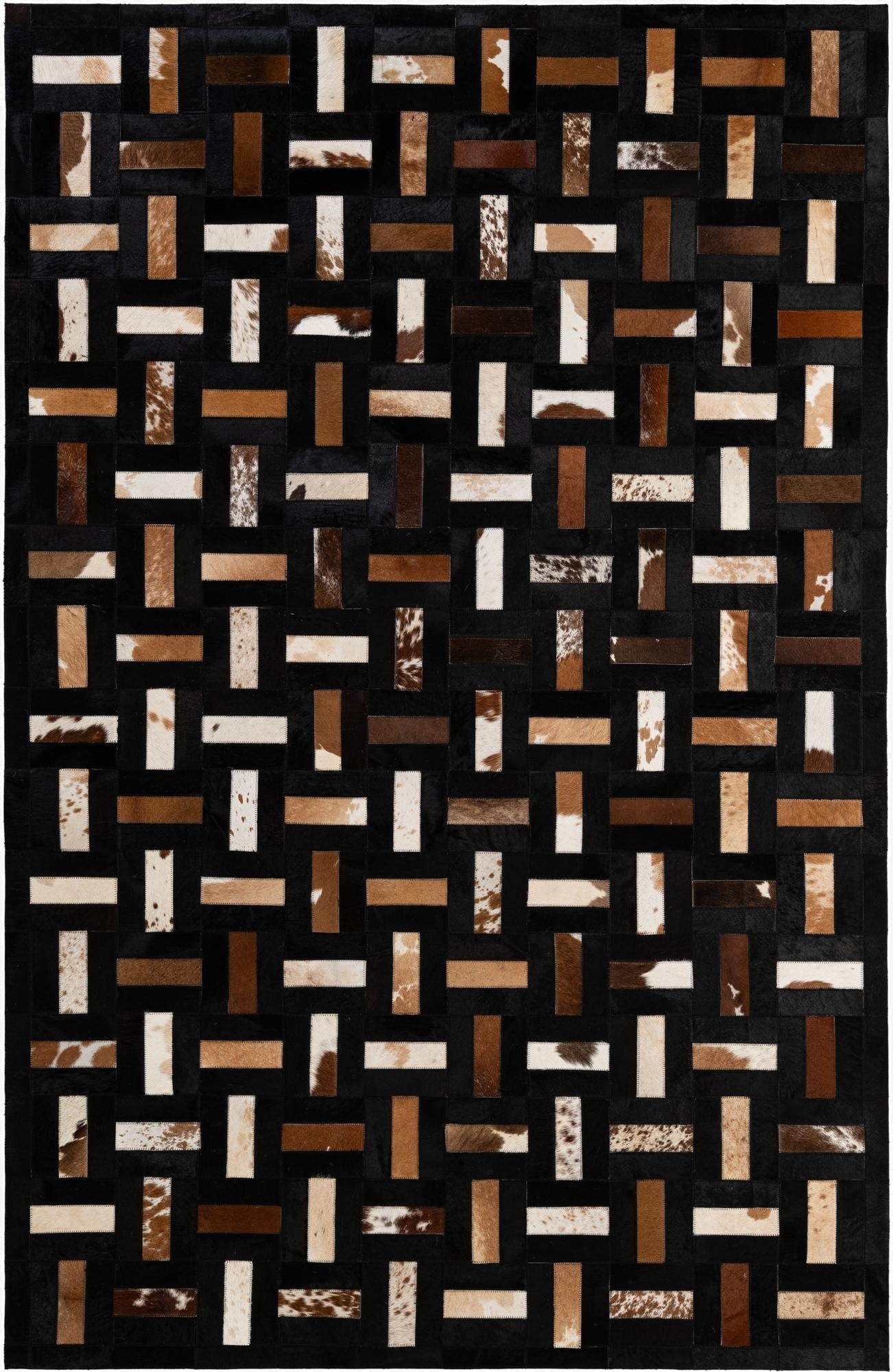 5' 3 x 8' 1 Cowhide - Patchwork Rug