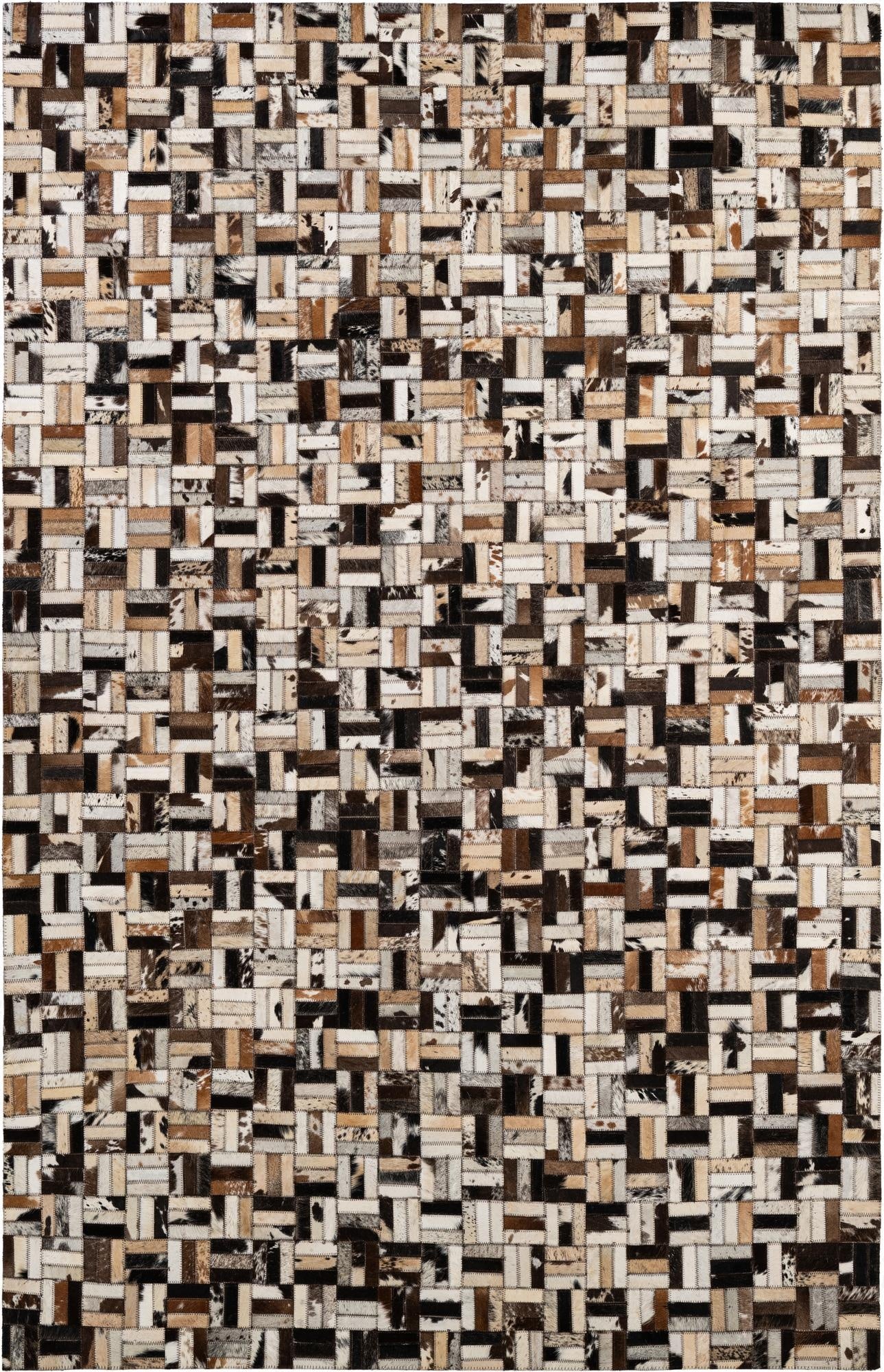 5' 2 x 8' 1 Cowhide - Patchwork Rug
