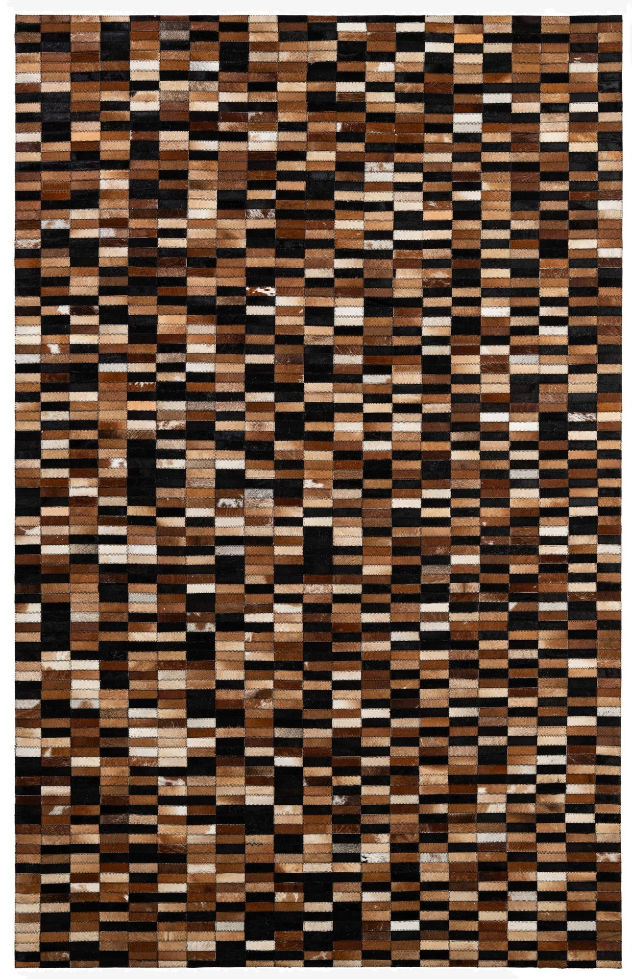 5' 2 x 8' 1 Cowhide - Patchwork Rug