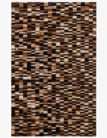 5' 2 x 8' 1 Cowhide - Patchwork Rug