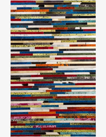 5' 1 x 8' 1 Cowhide - Patchwork Rug