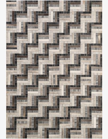 5' 3 x 7' 5 Cowhide - Patchwork Rug