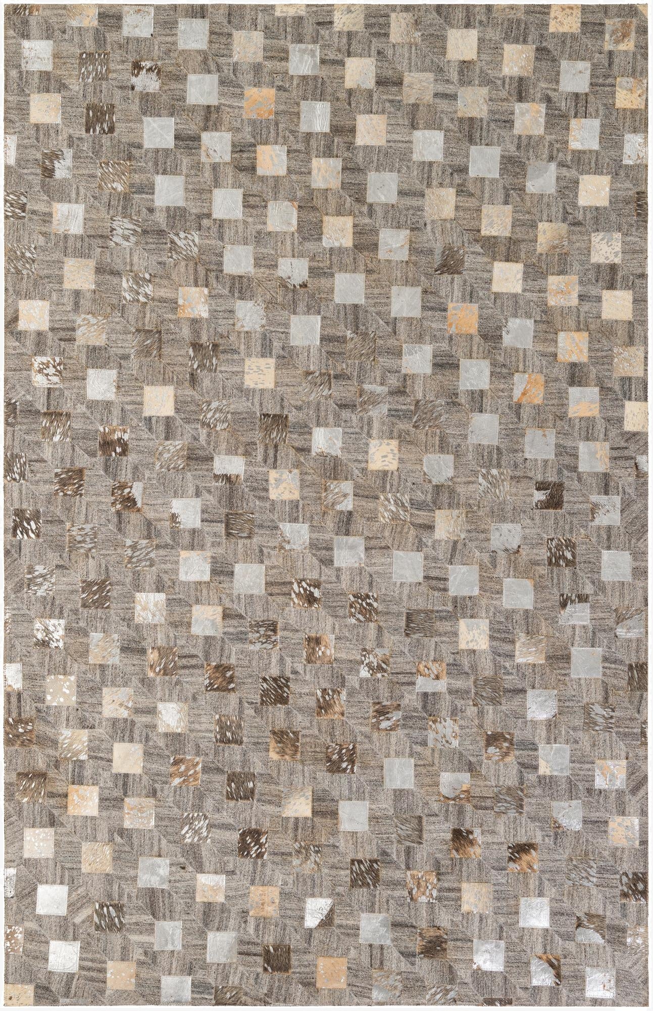 5' 2 x 7' 11 Cowhide - Patchwork Rug