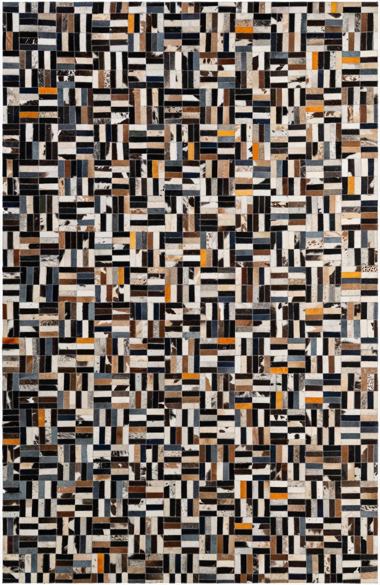 5' 3 x 8' Cowhide - Patchwork Rug