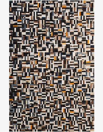5' 3 x 8' Cowhide - Patchwork Rug
