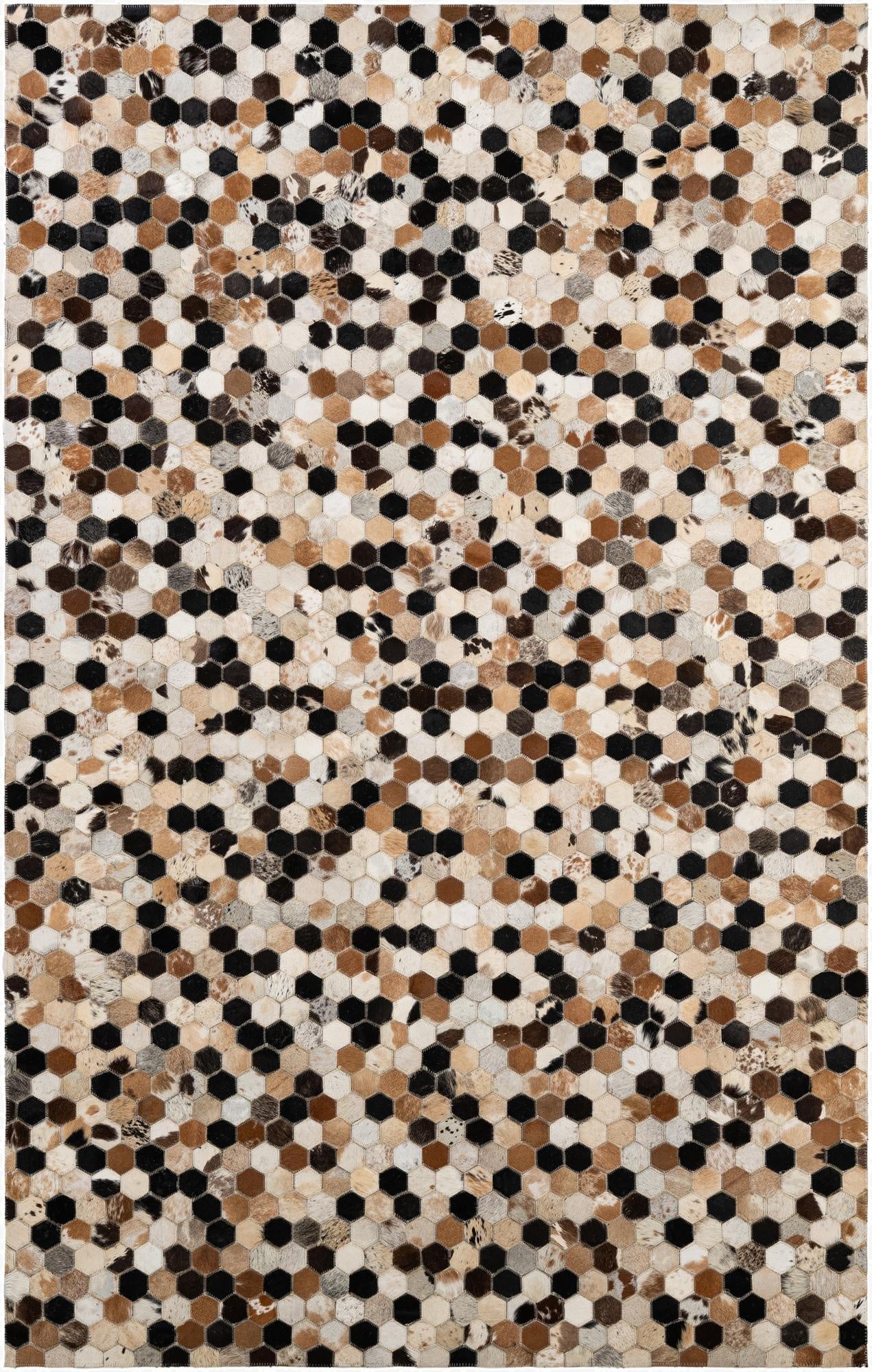 5' 1 x 8' Cowhide - Patchwork Rug
