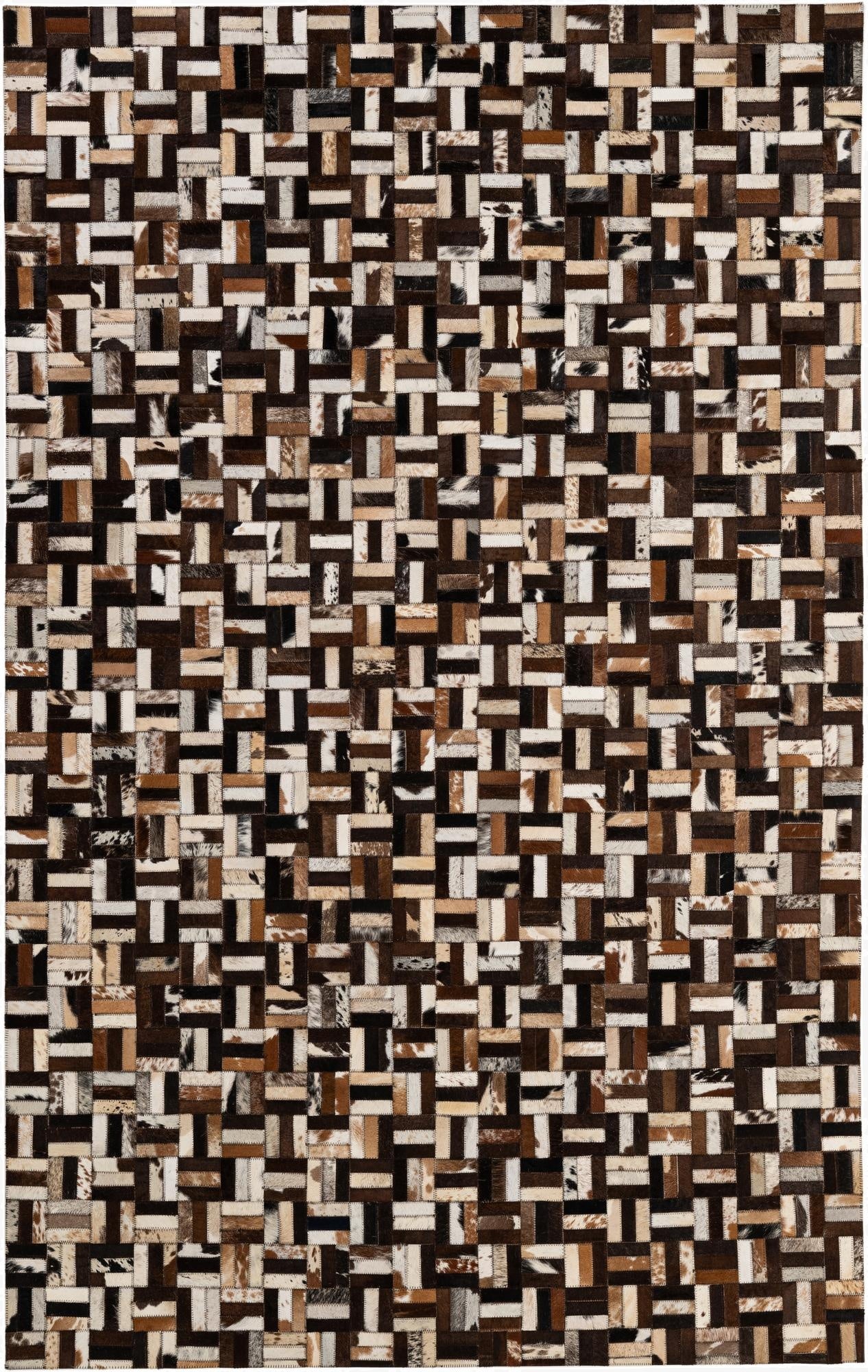 5' x 7' 10 Cowhide - Patchwork Rug