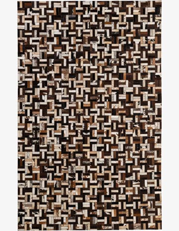 5' x 7' 10 Cowhide - Patchwork Rug
