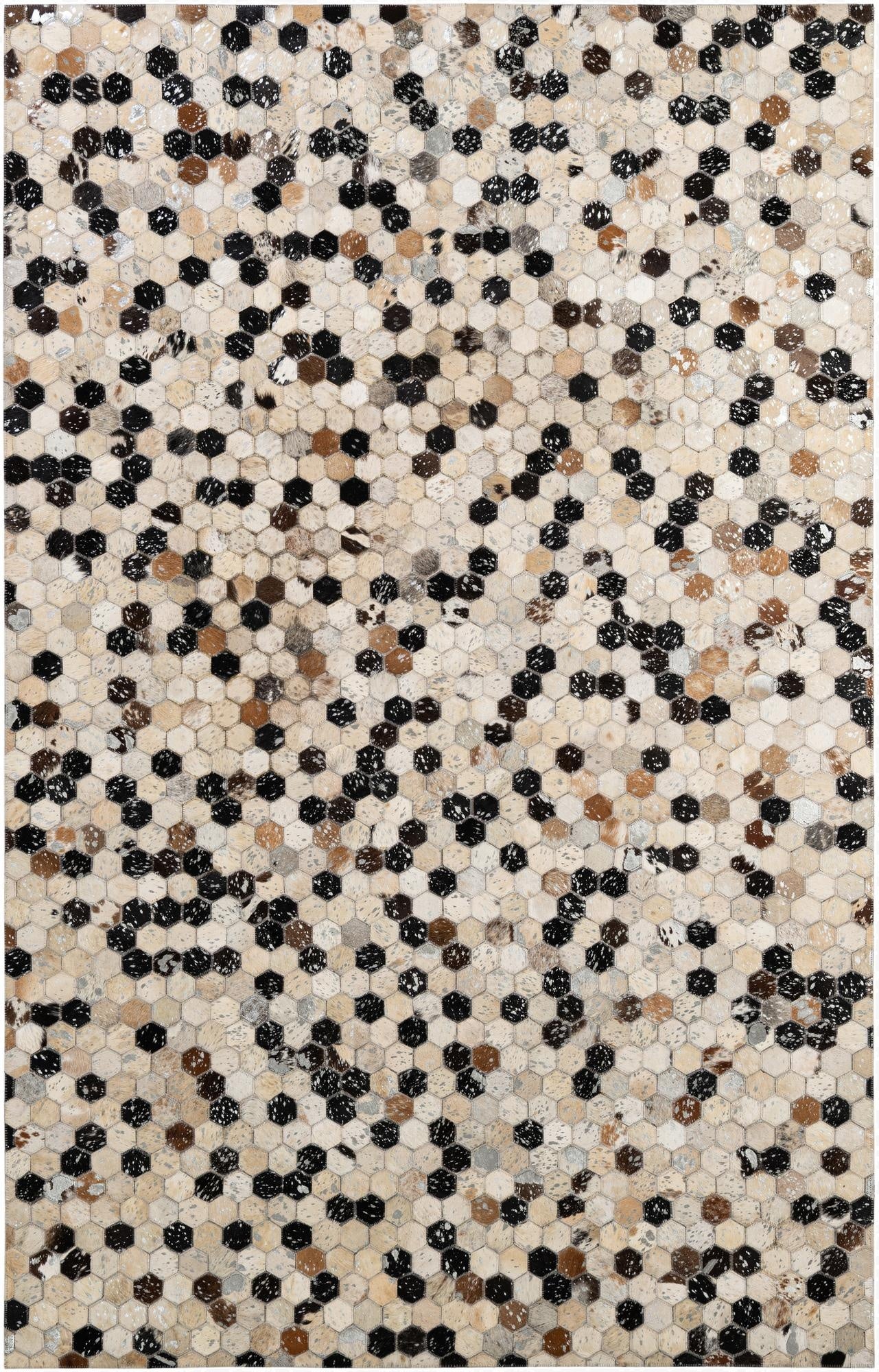 4' 11 x 7' 10 Cowhide - Patchwork Rug