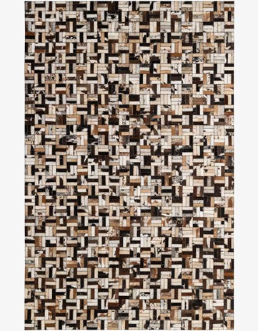 4' 11 x 7' 9 Cowhide - Patchwork Rug
