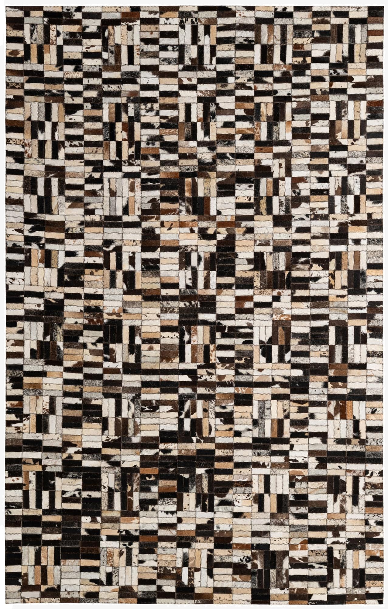 5' x 7' 10 Cowhide - Patchwork Rug