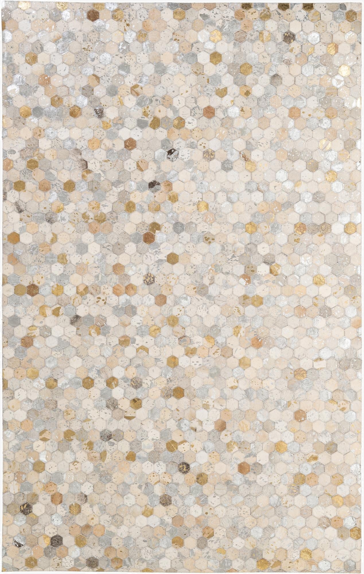 5' 1 x 8' Cowhide - Patchwork Rug